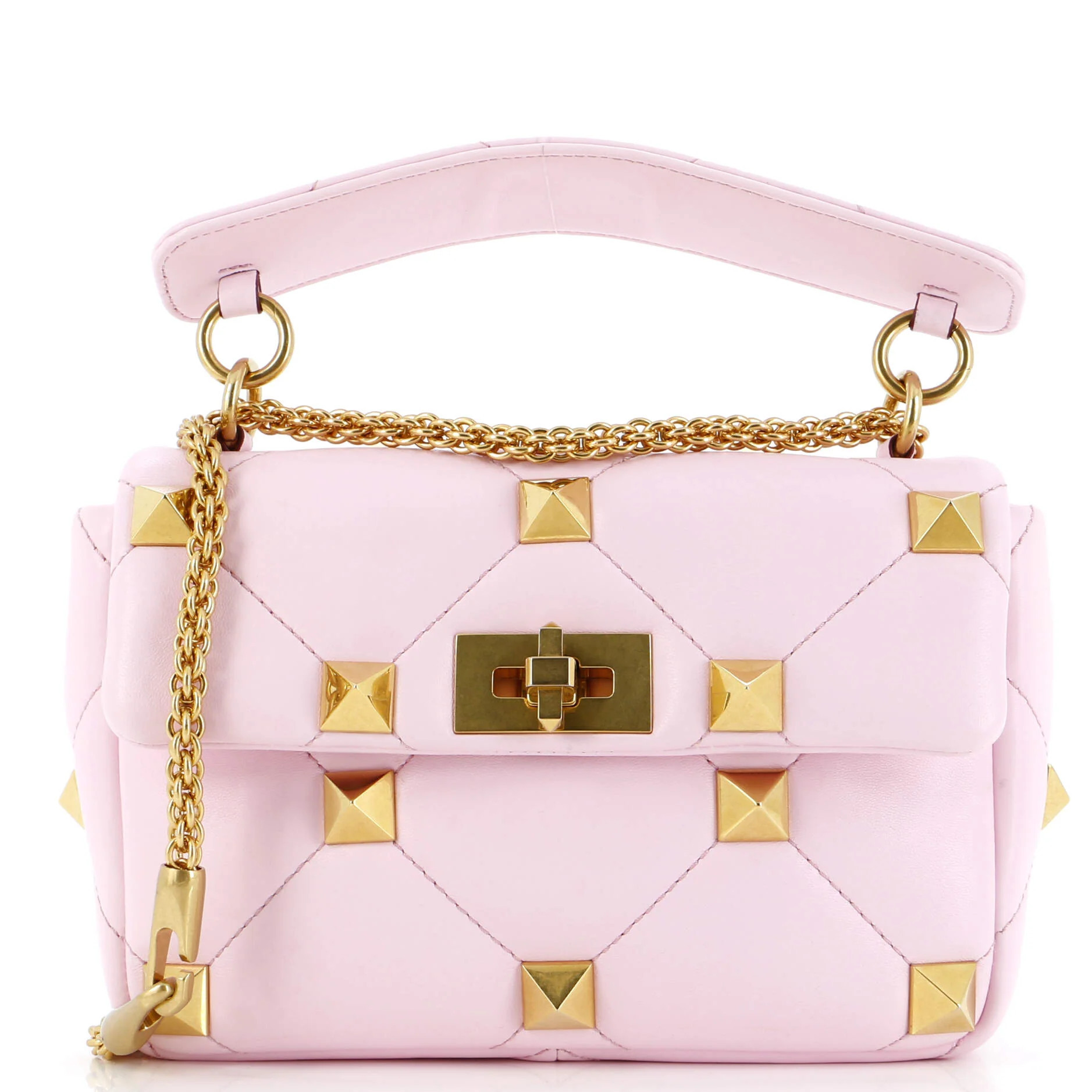 Roman Stud Flap Bag Quilted Leather Medium | Shop Simon