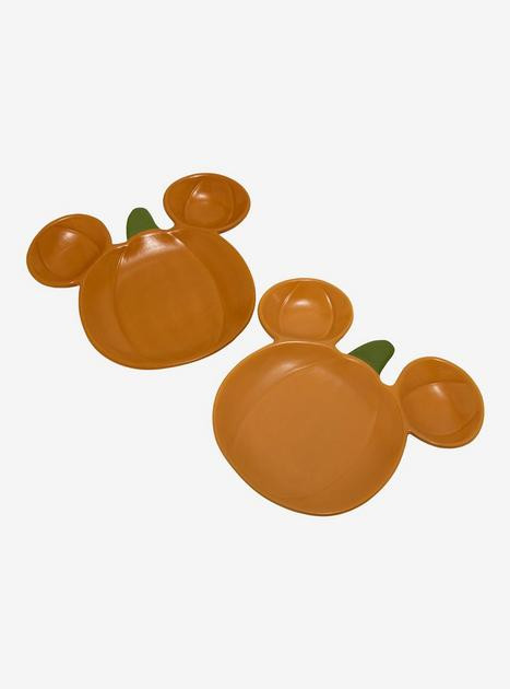 Disney Mickey Mouse Pumpkin Silhouette Figural Snack Plate Set - BoxLunch Exclusive | BoxLunch