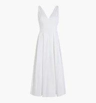 The Jacqueline Dress - White Cotton Sateen | Hill House Home