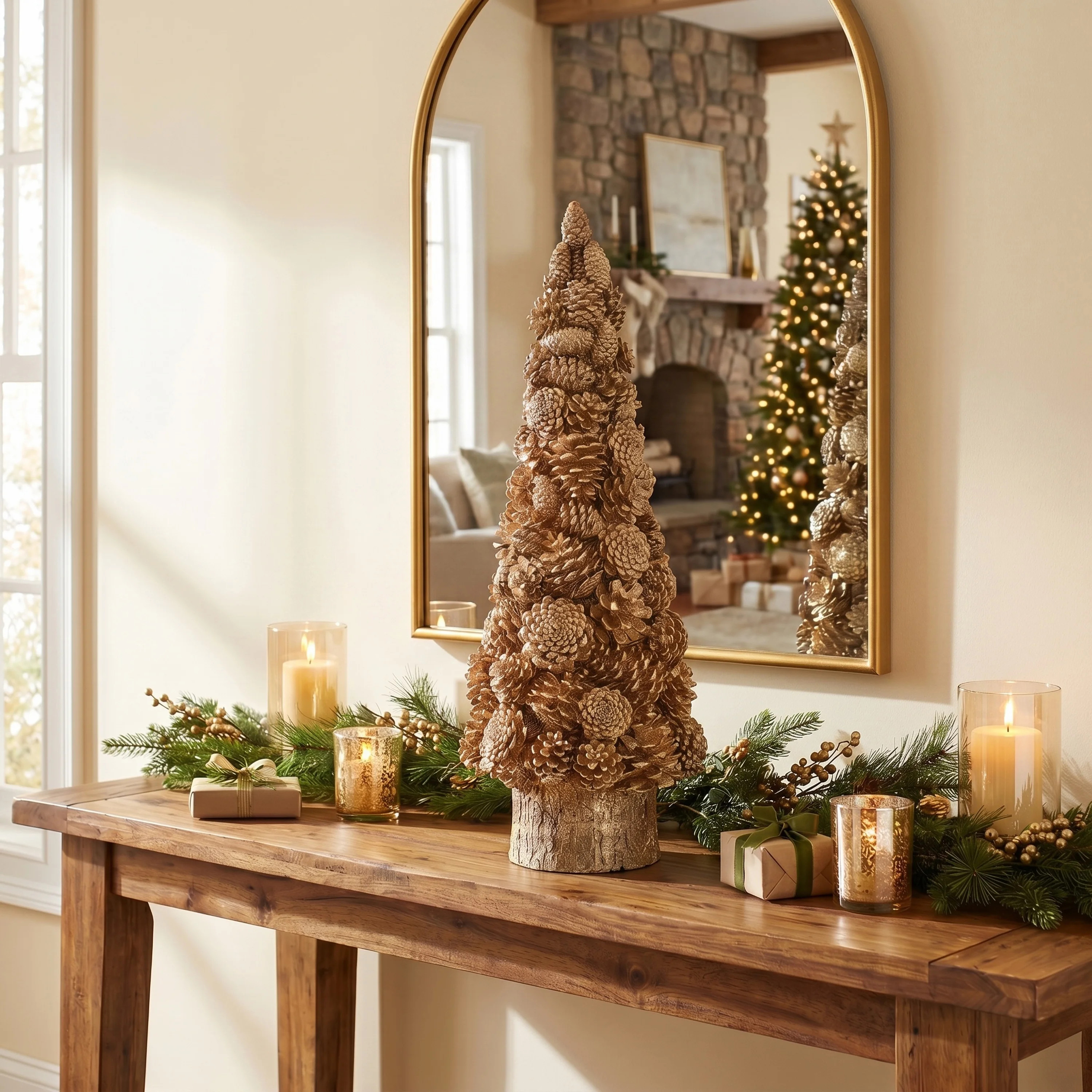 16" Resin Pinecone Tree | Wayfair North America