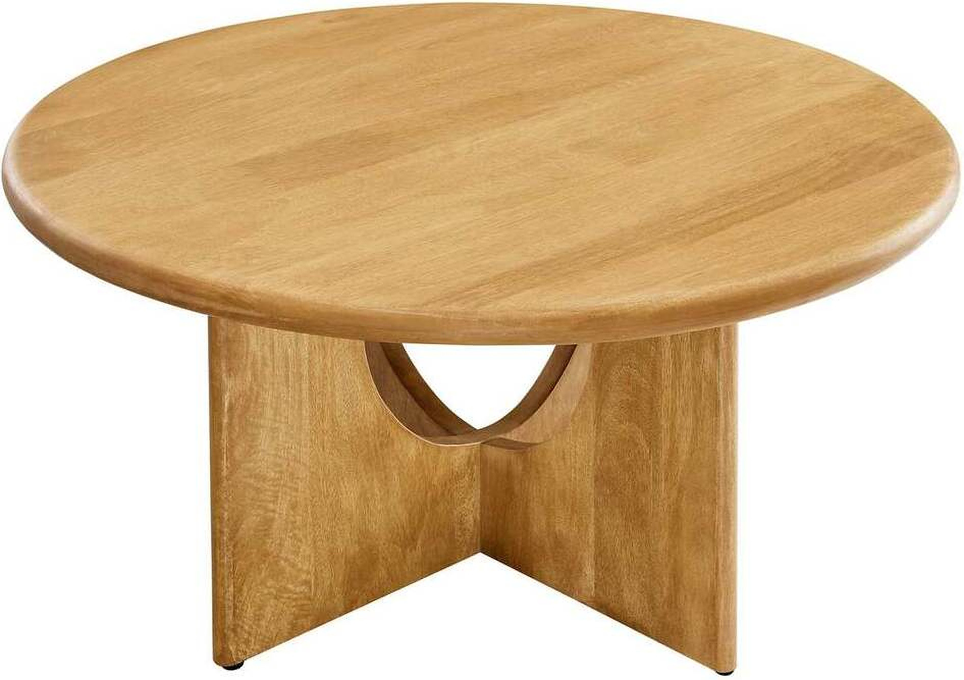 Rivian 34 Inch Round Coffee Table In Oak | 1stopbedrooms