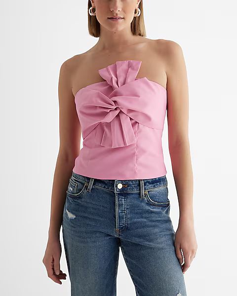Strapless Bow Front Tube Top | Express