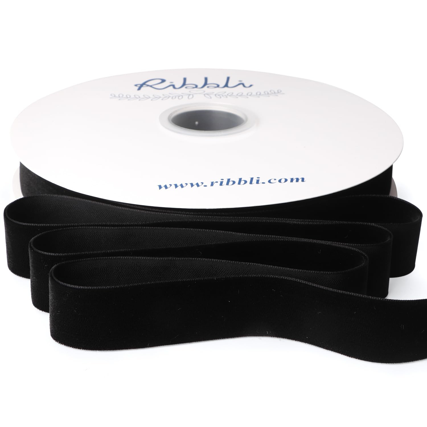 Ribbli Black Velvet Ribbon 1 Inches Continuous 25 Yard Spool Black Christmas Ribbon for Gift Wrap... | Amazon (US)