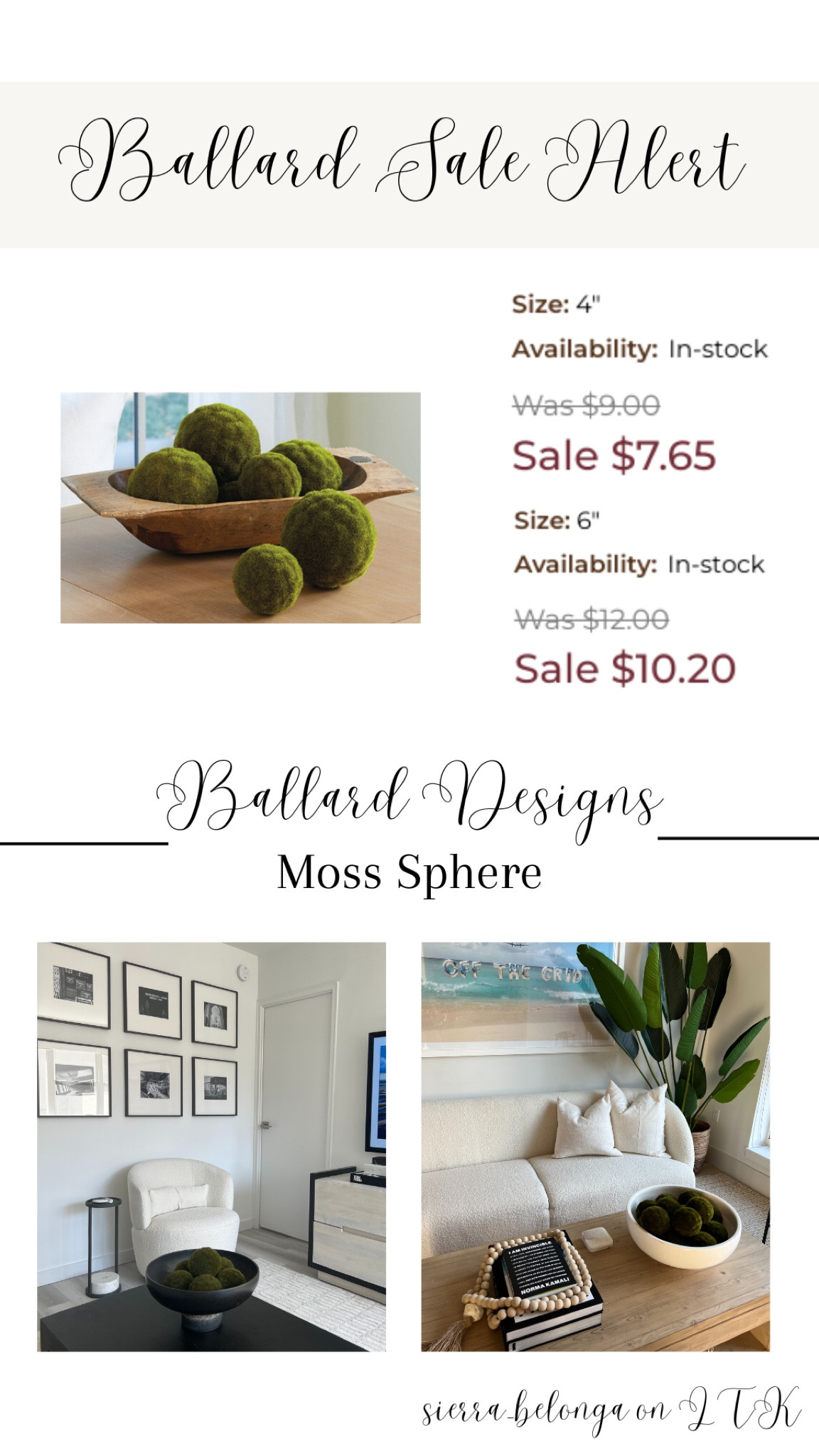 My favorite moss spheres are on sale! 

#LTKhome #LTKFind #LTKsalealert