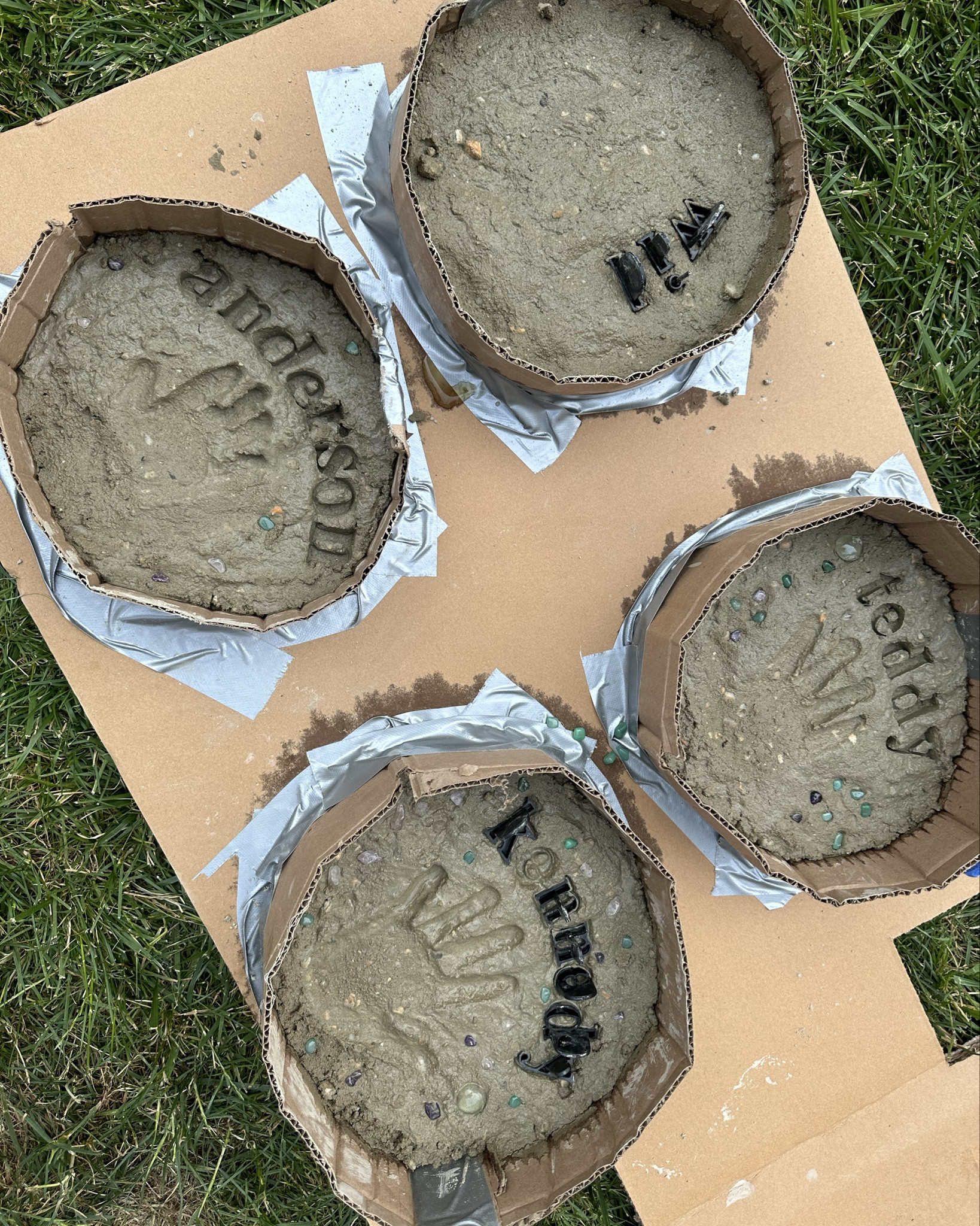 DIY cement stepping stone for mom, dad or grandparents! Those little handprints forever!!!  #homemadegift 

#LTKdayinmylife #LTKMothersDay