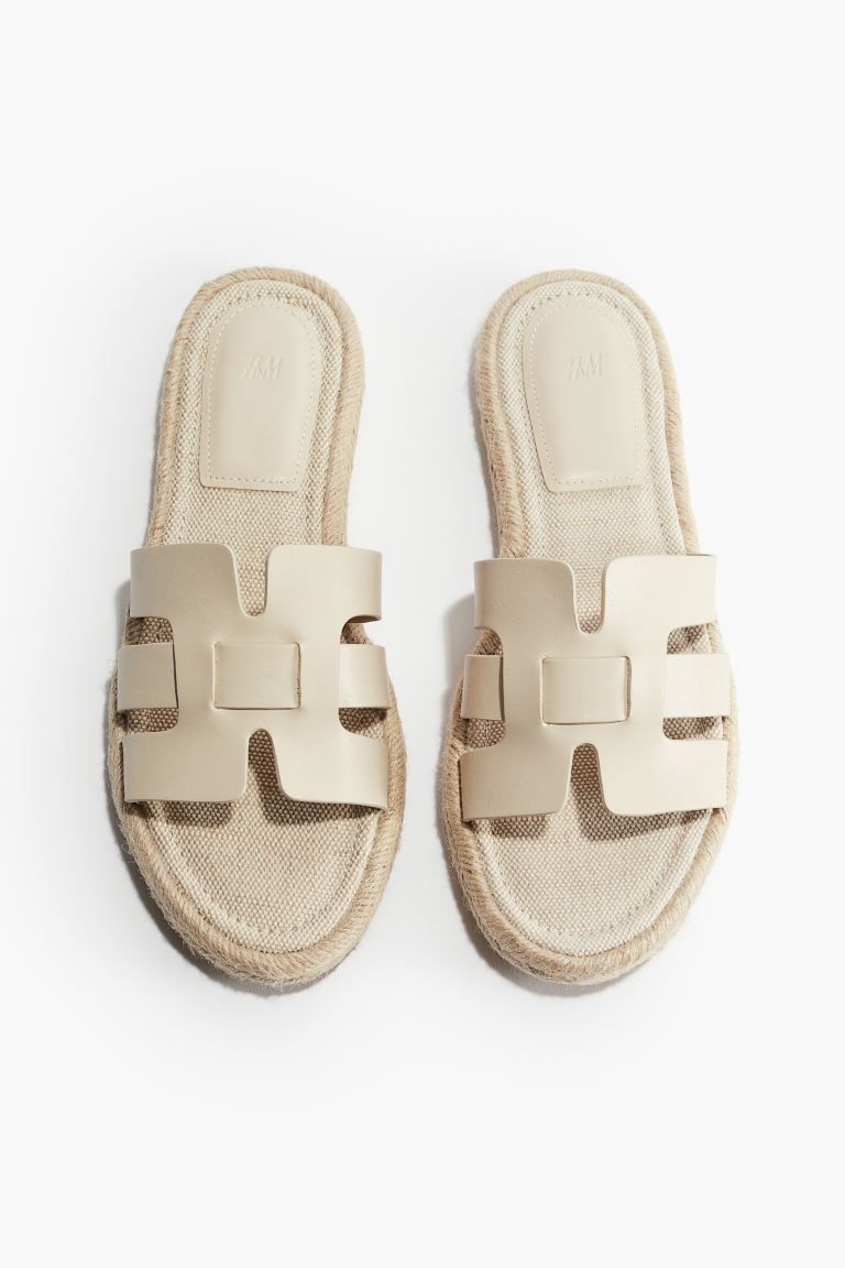 Espadrille Sandals - No heel - Beige - Ladies | H&M US | H&M (US + CA)