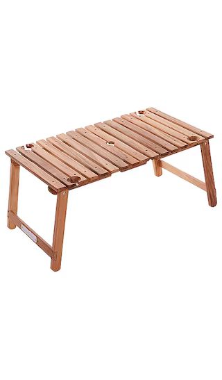 Folding Table in Solid Teak | Revolve Clothing (Global)