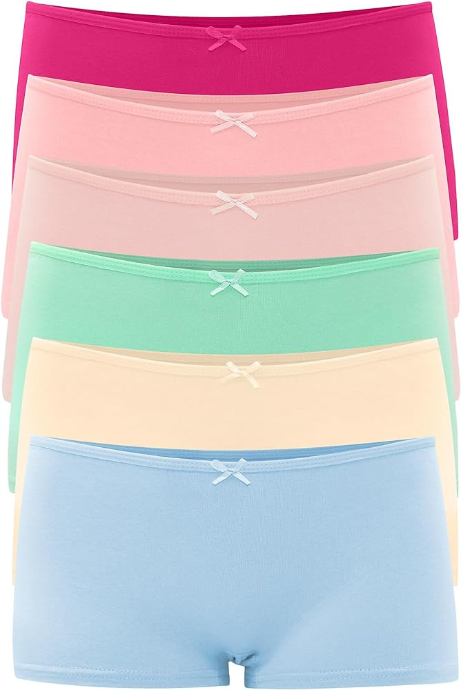 Womens Cotton Underwear Boy Shorts for Women Stretch Comfort Boxer Briefs Ladies Knot Panties 3/6... | Amazon (US)