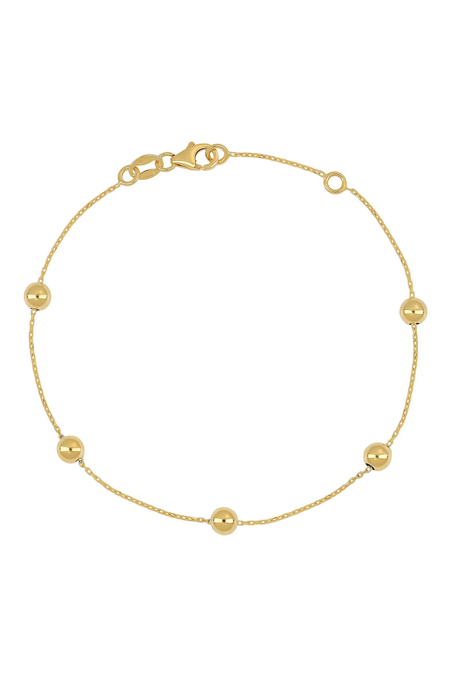 BLG 14K Gold Bead Station Bracelet (Online Trunk Show) (Women) | Nordstrom | Nordstrom