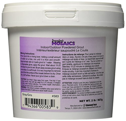 Gray Powdered (Sanded) Grout - 2 lbs | Amazon (US)