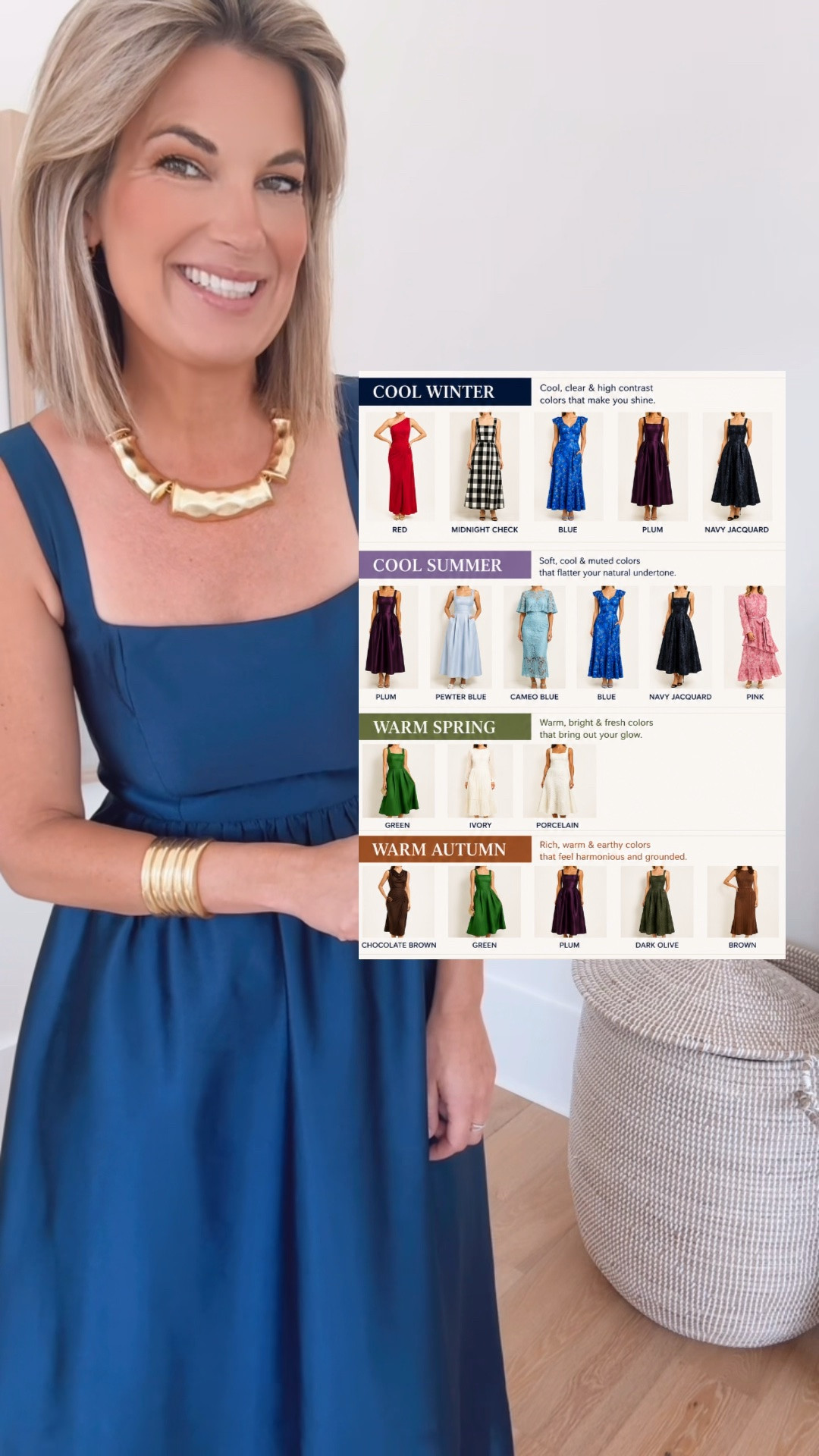 I got my color analysis done and  I’m a cool winter! I grabbed this navy dress which is supposed to be a flattering shade for my undertones. It comes in so many colors, so you can choose the shade that works best for your season. I’m linking this one plus several other stunning event dresses from @Tuckernuck  below!

#tuckernuckpartner

#LTKOver40 #LTKWedding #LTKTall
