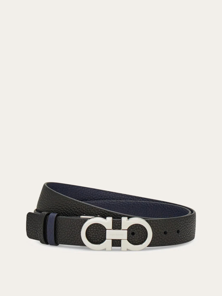 Reversible and adjustable Gancini belt | Ferragamo