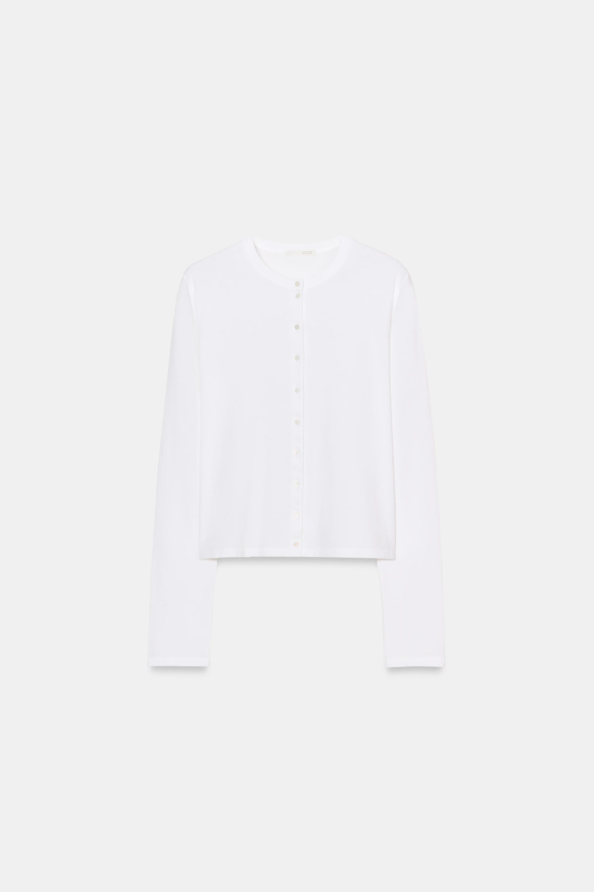 100% COTTON BUTTON T-SHIRT | Zara Canada
