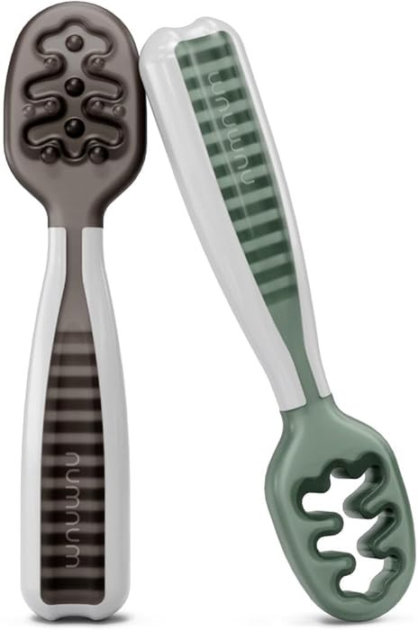 NumNum Baby Spoons Set, Baby Essentials Pre-Spoon GOOtensils for 6+ Months, First Stage Self-Feed... | Amazon (US)