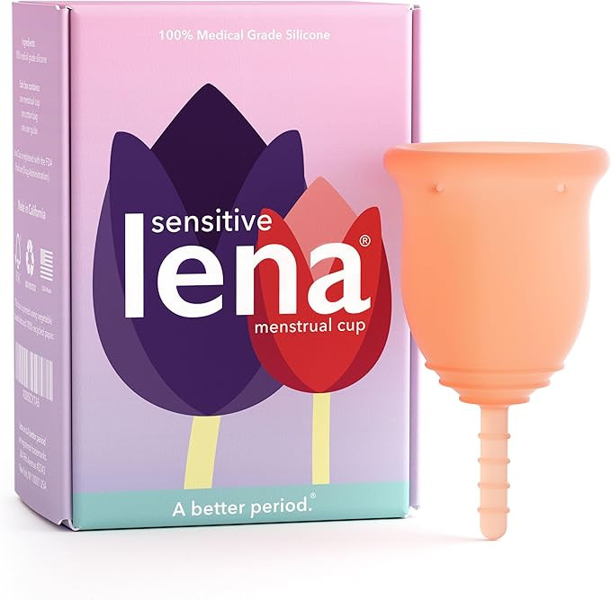Lena Sensitive Menstrual Cup | Reusable Beginner Period Cup | Wear for 12 Hours | Tampon, Pad and... | Amazon (US)