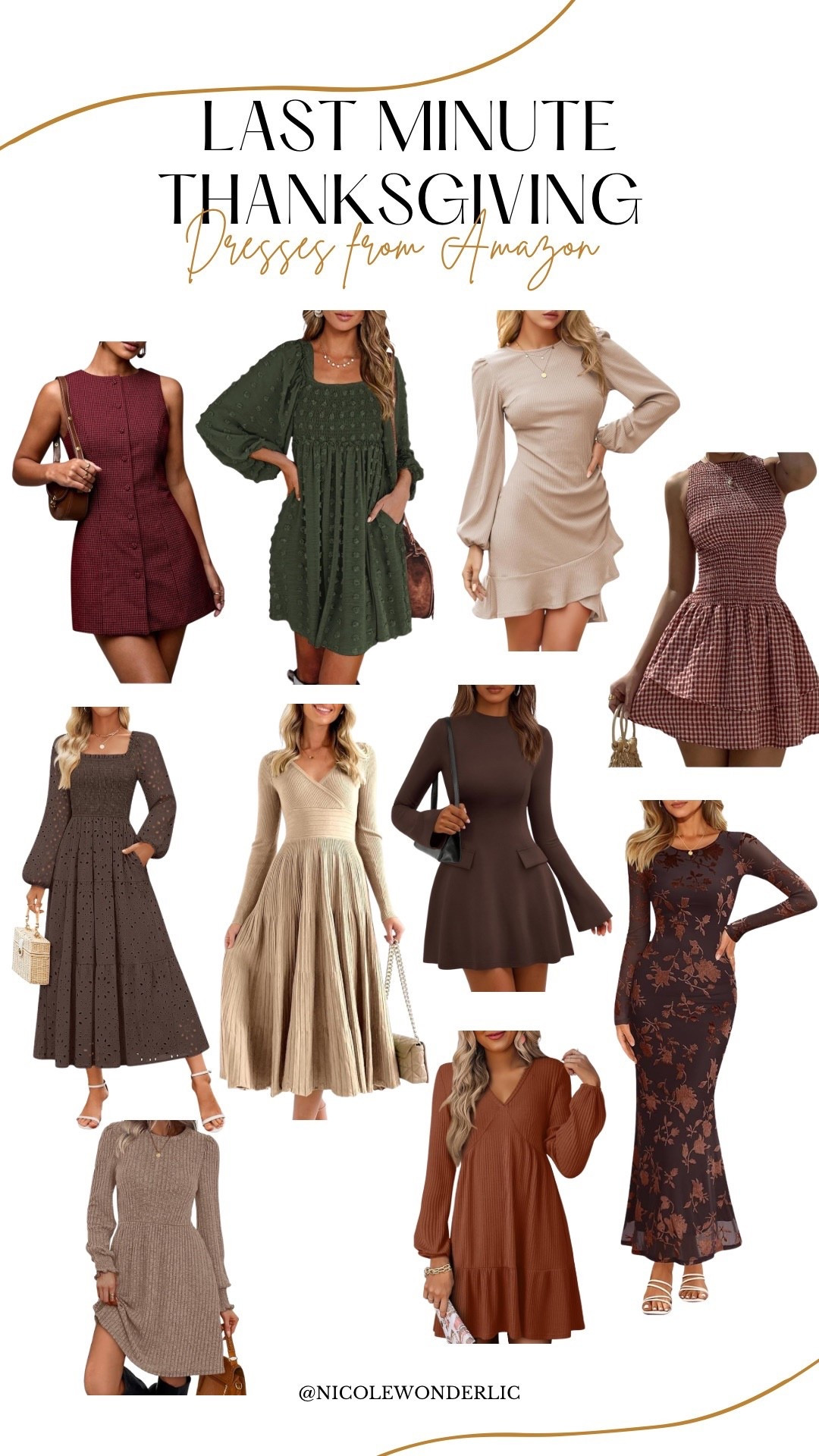 Thanksgiving dresses last minute Thanksgiving looks, Friendsgiving dress, Thanksgiving ootd, fall dress, Amazon fashion finds 

#LTKootd #LTKFindsUnder50 #LTKHoliday