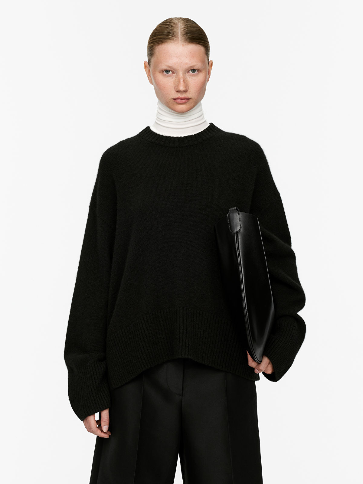 Relaxed Cashmere-Wool Jumper - Khaki Green - ARKET IT | ARKET (EU)