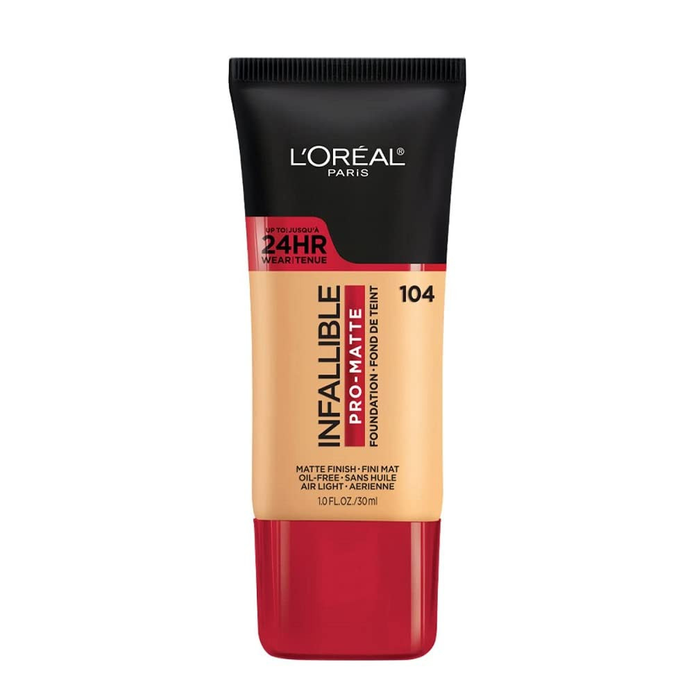 L'Oreal Paris Infallible Pro-Matte Foundation, Golden Beige [104] 1 oz | Amazon (US)