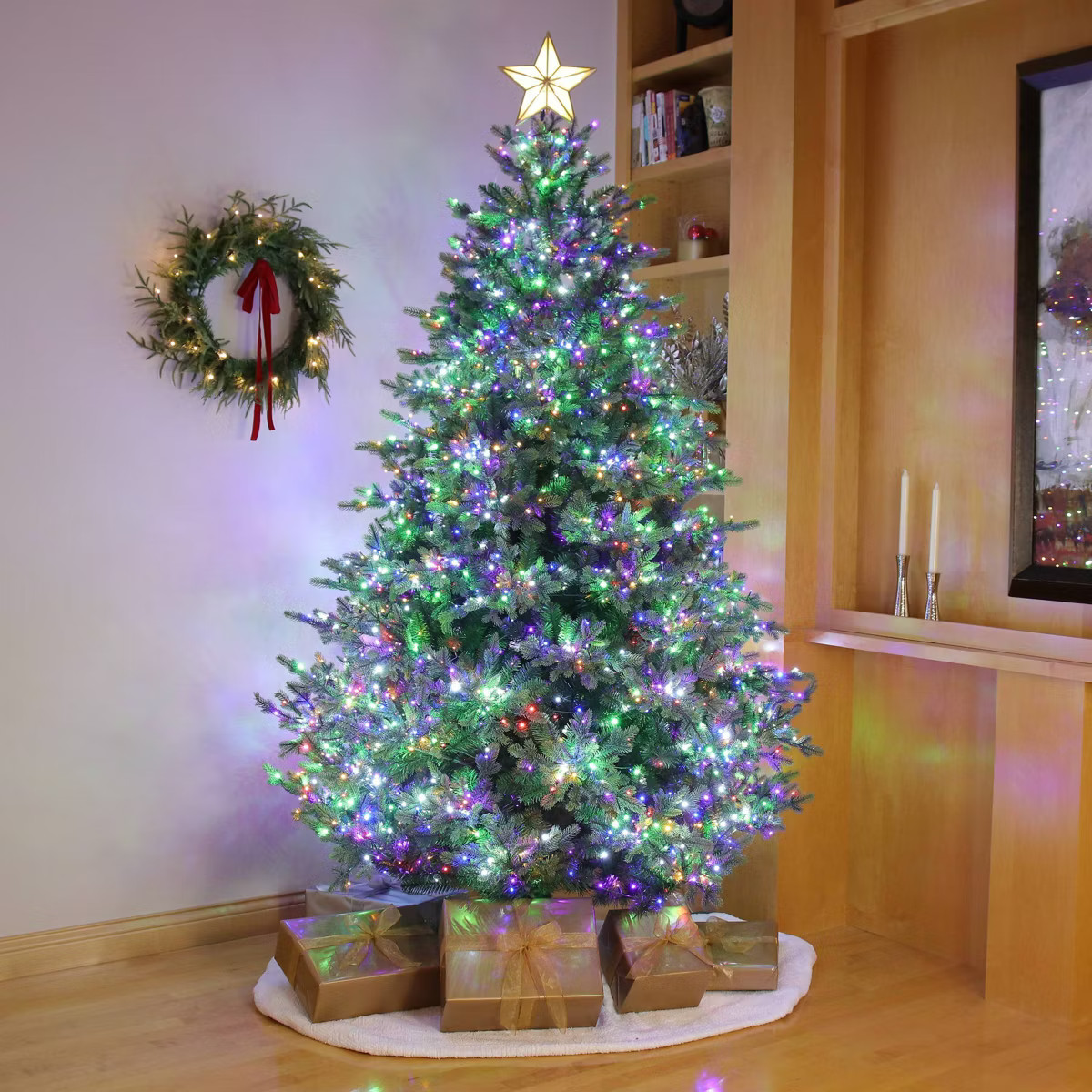 Philips 7.5' Lit Balsam Teardrop Bicolor Multi Function Twinkle Led Lights Autoconnect Foot Pedal... | Target