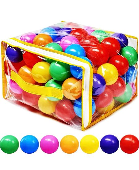 Plastic. Ball pit balls for playtime! We love to use them for SKEEBALL! You can get 50 for $15.99! 

#LTKKids #LTKFamily