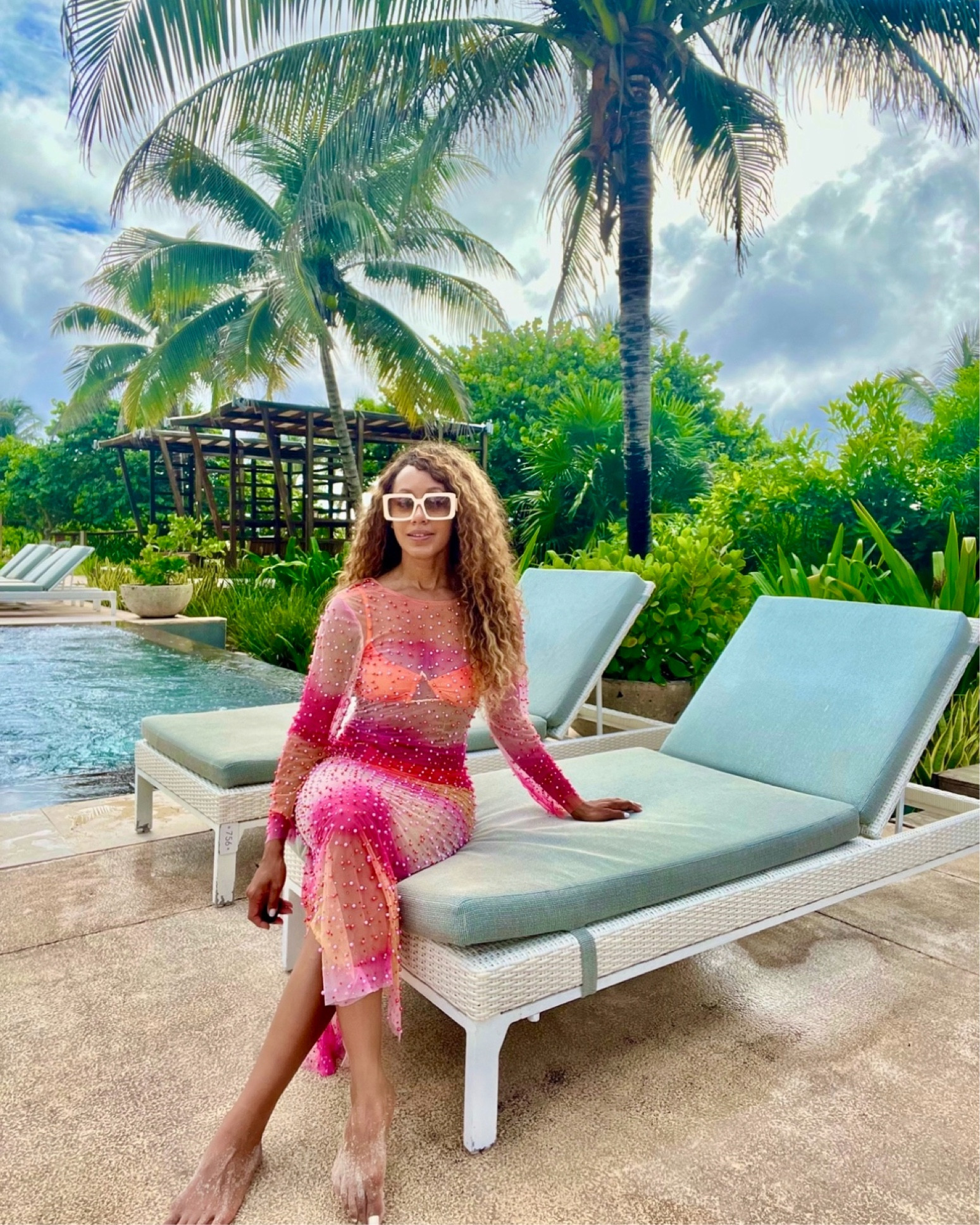 This pink and orange pearl and diamanté coverup is finally back in stock - and it’s on sale.🥳 It’s one of my favorite coverups  

#LTKunder100 

#LTKSpringSale #LTKtravel #LTKswim