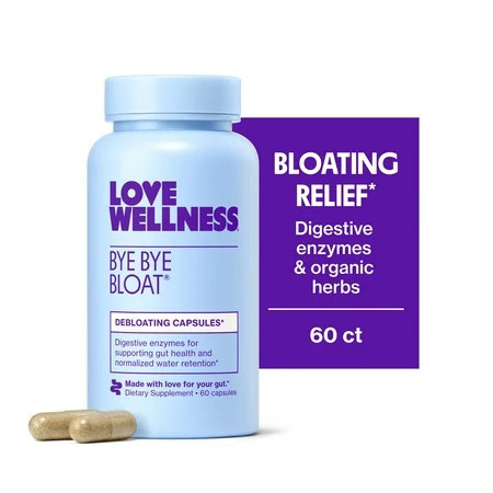Love Wellness Bye Bye Bloat, Bloating Relief for Women, Debloating Capsules, 60 Count | Walmart (US)