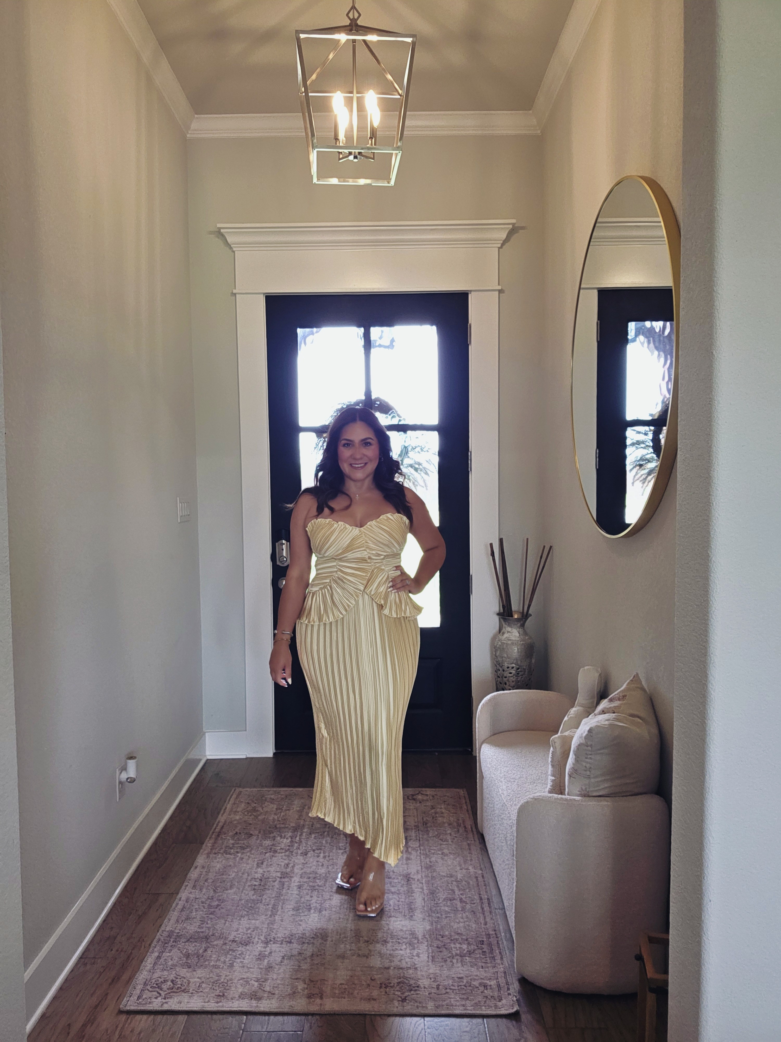 Yellow set available in multiple colors. I am 5'6 for reference.  


