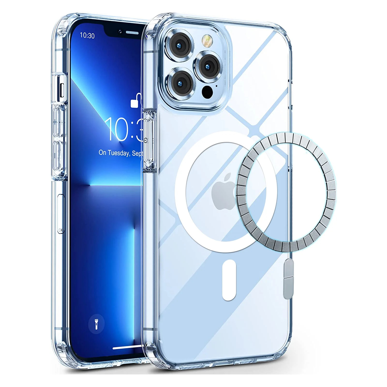 Sonvicty Life Magnetic Clear Case for iPhone 13 Pro Max, [Yellow Resistant] [MIL-Grade Tested] Cr... | Walmart (US)