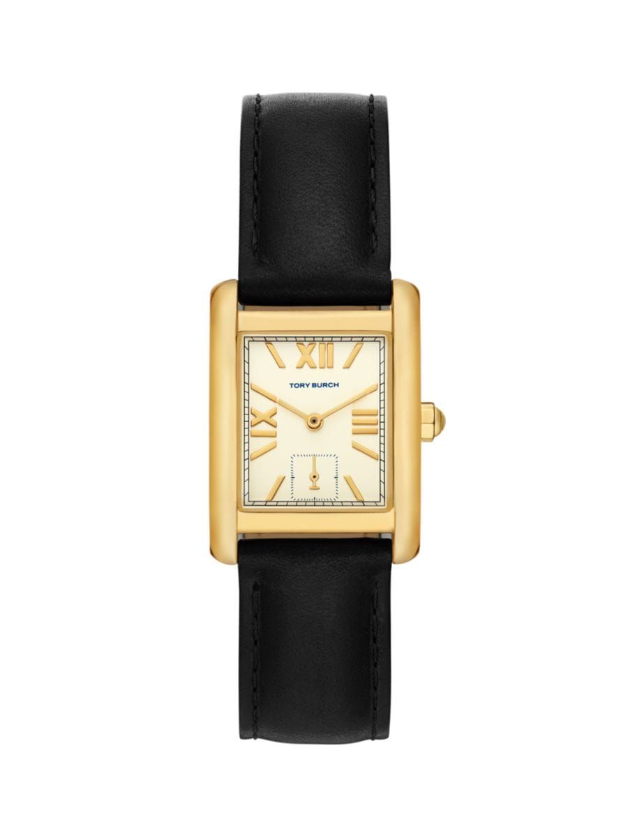 Eleanor Goldtone & Leather Watch | Saks Fifth Avenue