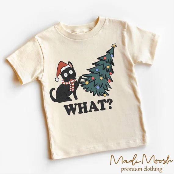 Funny Cat Christmas Toddler Shirt  Cute Christmas Kids Shirt - Etsy | Etsy (US)