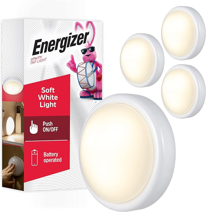 Energizer Battery Operated Lights LED Tap Light Under Cabinet Lighting for Kitchen Closet Pantry ... | Amazon (US)