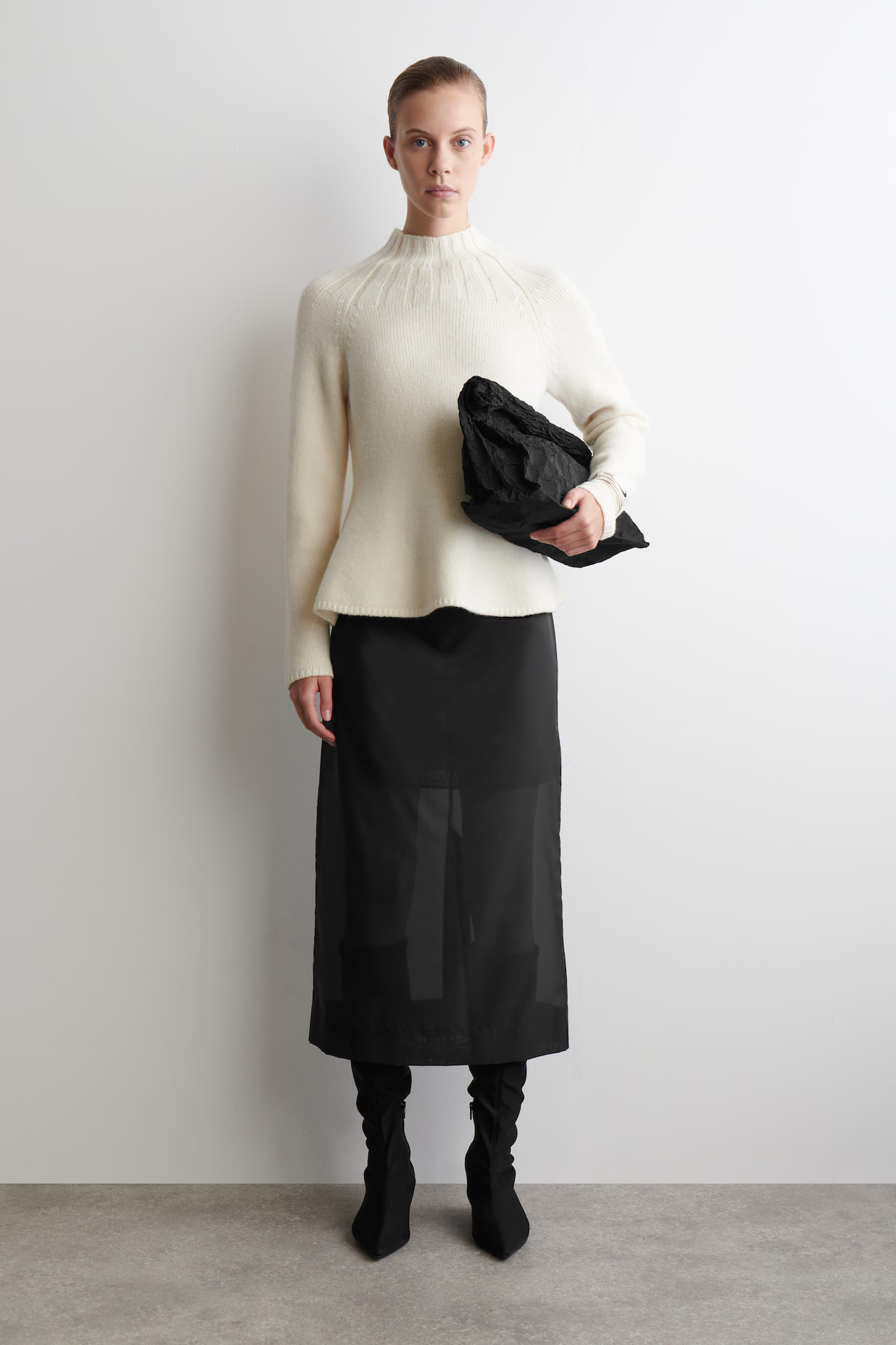 SHEER COLUMN SKIRT - BLACK | COS AU | COS (AU)