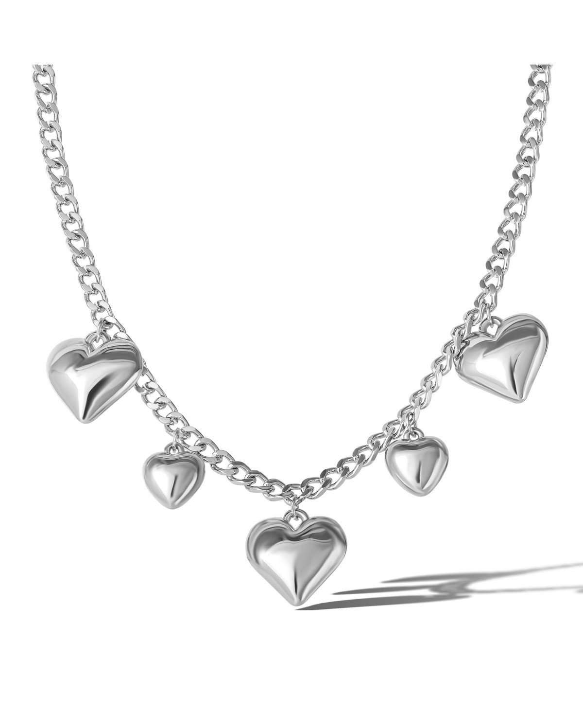 Jessica Simpson Five Heart Necklace - Silver tone | Macy's