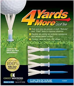 Green Keepers 4 Yards More Golf Tee , 3 1/4 Inch, Blue, 4 Count (Pack of 1) | Amazon (US)