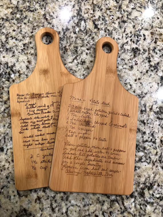 Personalized cutting board, handwriting, handwritten recipe, cutting board, recipe cutting board,... | Etsy (US)