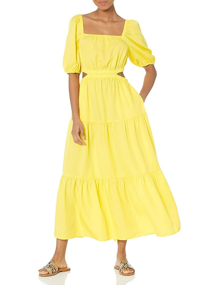 The Drop Women's Anaya Square Neck Cut-Out Tiered Maxi Dress | Amazon (US)