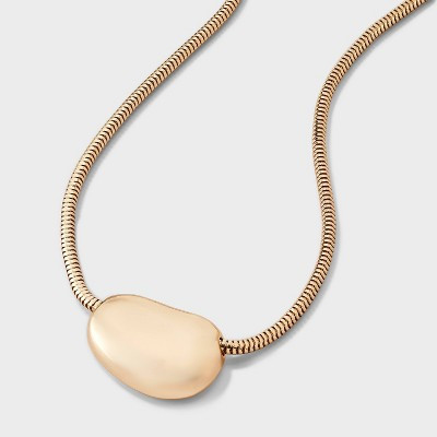 Oval Dome Pendant Necklace - A New Day™ Gold | Target