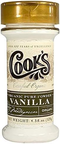Cook’s, Organic Pure Vanilla Powder, World’s Finest Gourmet Fresh Premium Vanilla, 4.5 oz | Amazon (US)