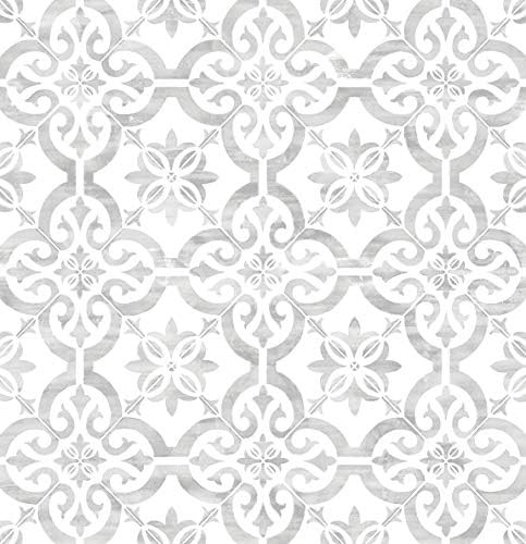 Lillian August Luxe Haven Porto Tile Peel and Stick Wallpaper (Harbor Mist) | Amazon (US)