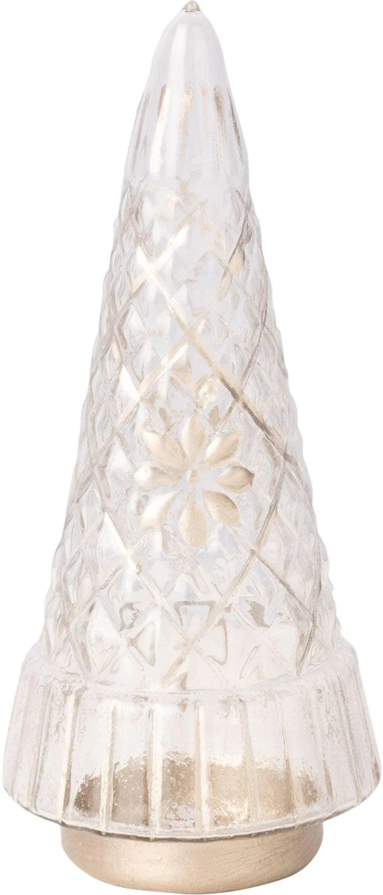 Clear Cut Glass Tree with Gold Accents, multiple sizes | Sorelle Gifts