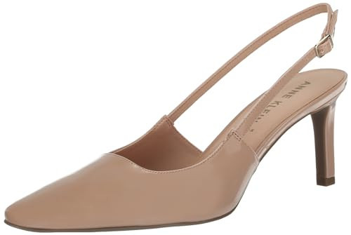 Anne Klein Women's Rosel Slingback Kitten Heel, Nude Patent, 7.5 M | Amazon (US)