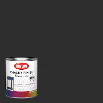 Krylon Tricorn Black Hgsw1441 Water-based Chalky Paint (1-Quart) | Lowe's