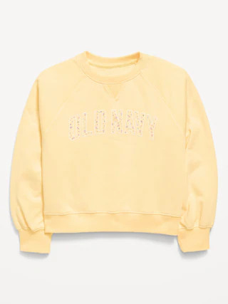 Logo-Graphic Crew-Neck Sweatshirt for Girls | Old Navy (US)