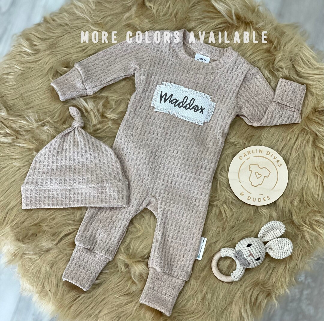 Personalized Going Home Hospital Outfit Baby Boy Romper Set - Etsy | Etsy (US)