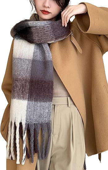 Wander Agio Winter Women Warm Scarf Long Shawl Large Scarves Cold Weather Thick Blanket Scarfs Co... | Amazon (US)