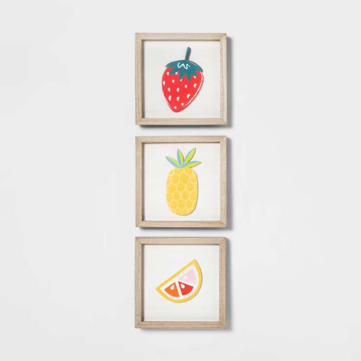 3ct Tabletop Signs Fruit Shadowbox - Sun Squad™ | Target