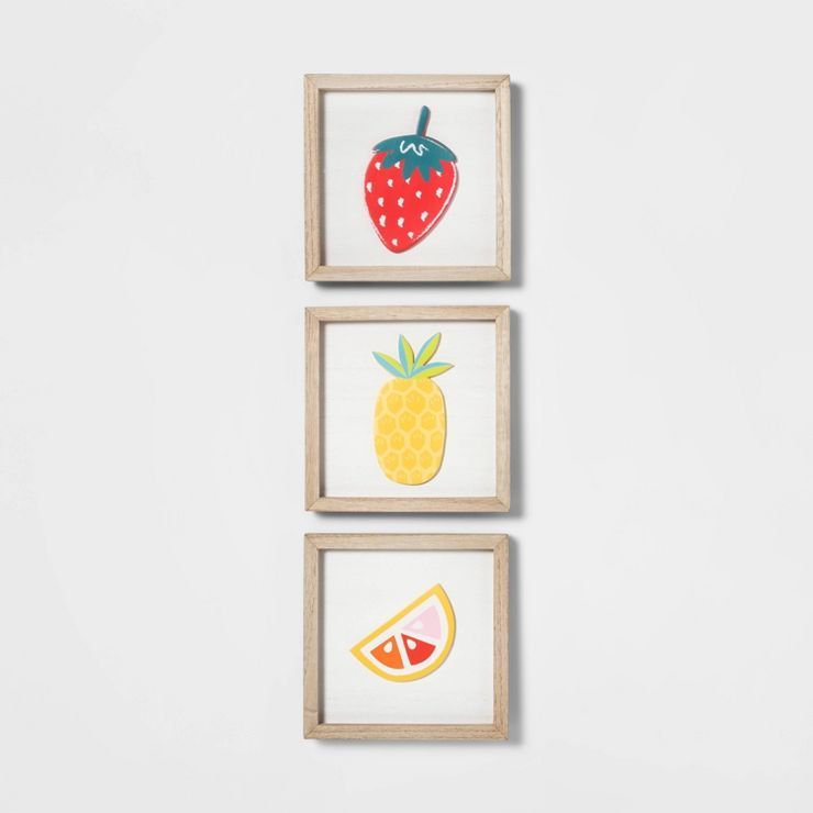3ct Tabletop Signs Fruit Shadowbox - Sun Squad™ | Target