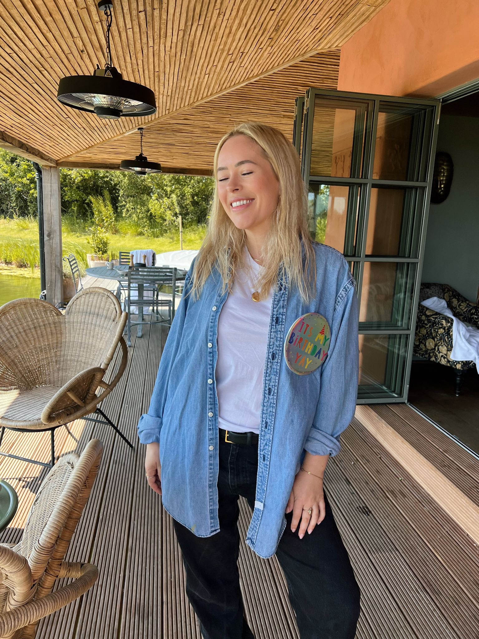 Birthday outfit, white t-shirt, t-shirt, flannel shirt, denim shirt, oversized shirt, oversized denim shirt, black jeans, straight jeans, black straight jeans, black belt, leather belt, black leather belt, light layers, spring outfit, summer outfit, COS, Joseph, Arket, Coach, Levi’s, Sezane

#LTKSeasonal #LTKeurope #LTKstyletip