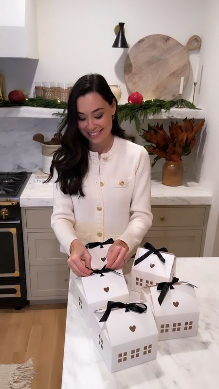 Kat Jamieson shares fun cookie boxes she bought for her Christmas cookie exchange. Entertaining, host, kitchen, cardigan, Christmas Eve outfit, Christmas Day outfit, holiday outfit, cocktail party. 

#LTKSeasonal #LTKparties #LTKHoliday