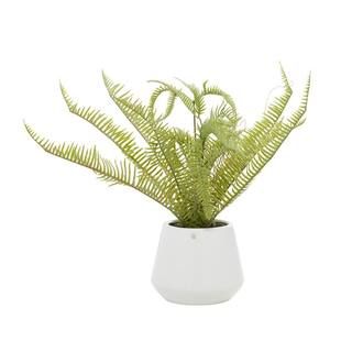 Litton Lane White Contemporary Ceramic Artificial foliage 040740 | The Home Depot